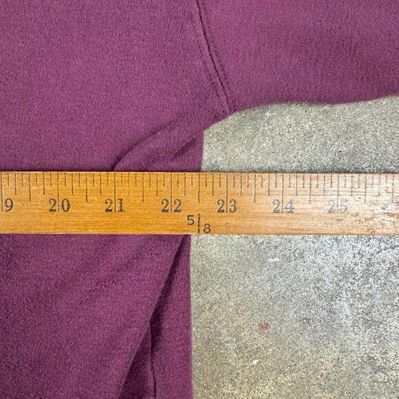 Vintage American Eagle Mock Neck Long Sleeve Shirt Men’s L Maroon 100% Cotton - Picture 5 of 7